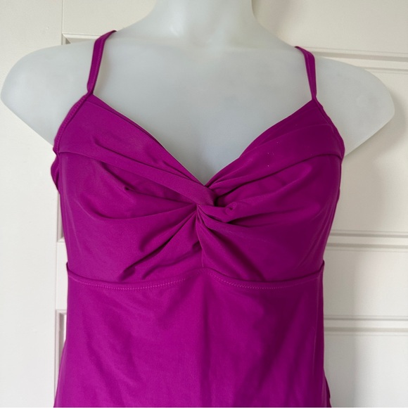 Athleta Women’s Twist Up Tankini Tank Top Swim Fuchsia color‎  chest size 40 B/C - Picture 12 of 12